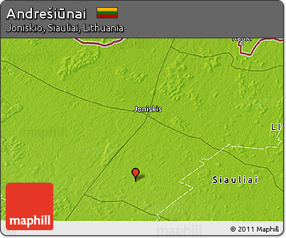 Physical 3D Map of Andrešiūnai