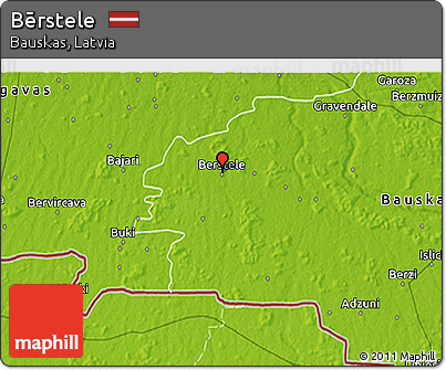 Physical 3D Map of Bērstele