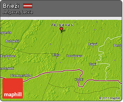 Physical 3D Map of Brieži