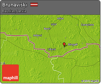 Physical 3D Map of Brunavišķi