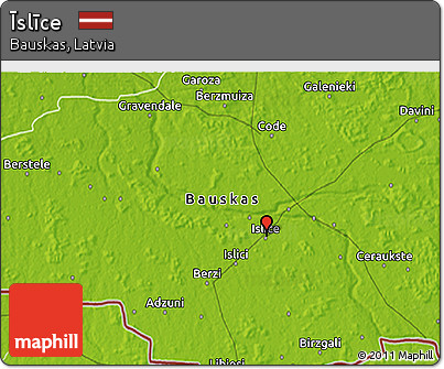 Physical 3D Map of Īslīce