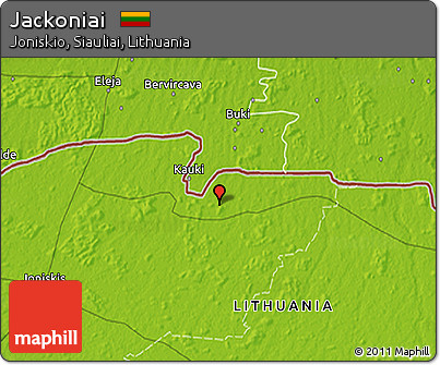 Physical 3D Map of Jackoniai