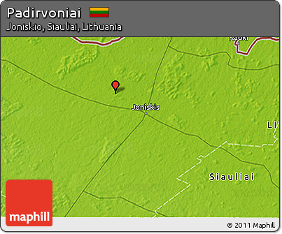 Physical 3D Map of Padirvoniai
