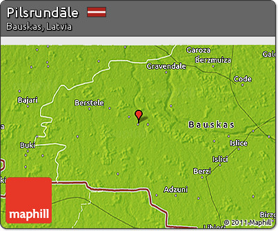 Physical 3D Map of Pilsrundāle