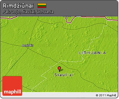 Physical 3D Map of Rimdžiūnai