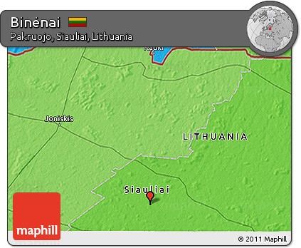 Political 3D Map of Binėnai