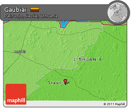 Political 3D Map of Gaubiai
