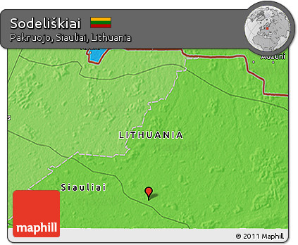Political 3D Map of Sodeliškiai