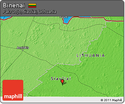 Political 3D Map of Binėnai