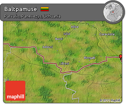Satellite 3D Map of Baltpamusė