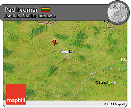 Satellite 3D Map of Padirvoniai