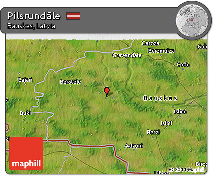 Satellite 3D Map of Pilsrundāle