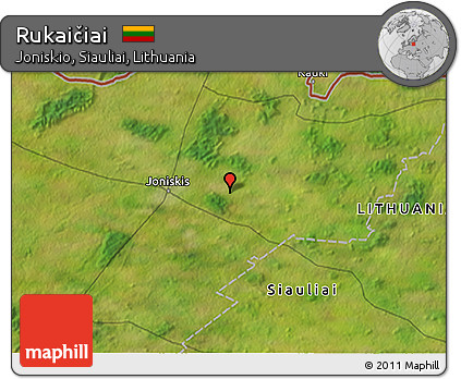 Satellite 3D Map of Rukaičiai