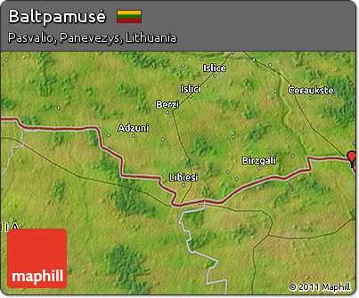 Satellite 3D Map of Baltpamusė