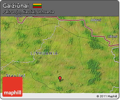 Satellite 3D Map of Gaižiūnai