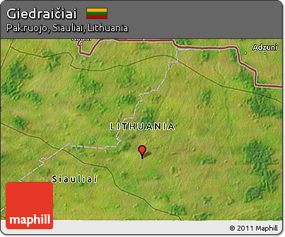 Satellite 3D Map of Giedraičiai