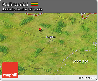 Satellite 3D Map of Padirvoniai