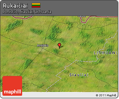 Satellite 3D Map of Rukaičiai