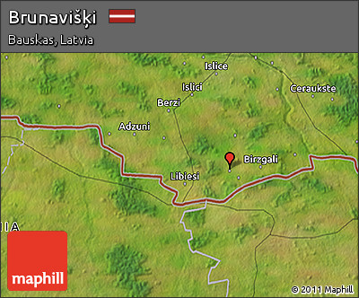 Satellite 3D Map of Brunavišķi
