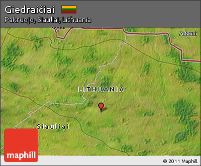 Satellite 3D Map of Giedraičiai