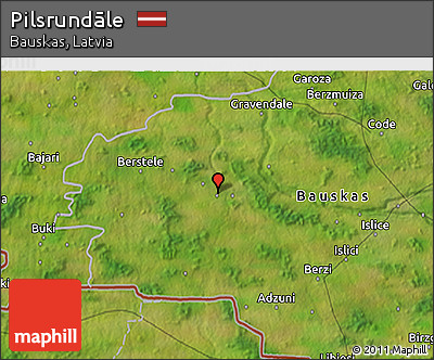 Satellite 3D Map of Pilsrundāle