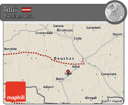 Shaded Relief 3D Map of Īslīči