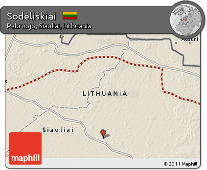 Shaded Relief 3D Map of Sodeliškiai