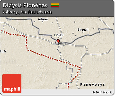 Shaded Relief 3D Map of Didysis Plonėnas