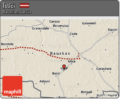 Shaded Relief 3D Map of Īslīči