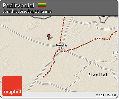 Shaded Relief 3D Map of Padirvoniai