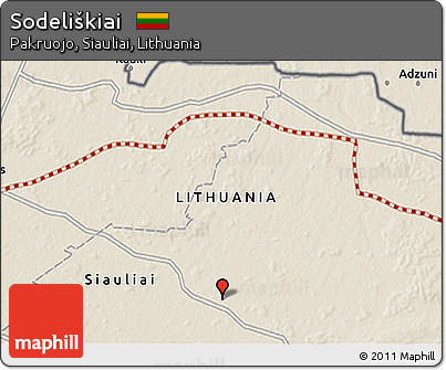 Shaded Relief 3D Map of Sodeliškiai