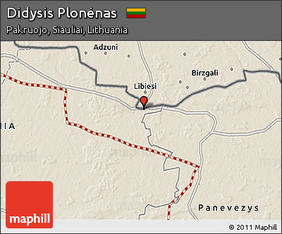 Shaded Relief 3D Map of Didysis Plonėnas