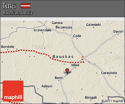 Shaded Relief 3D Map of Īslīči