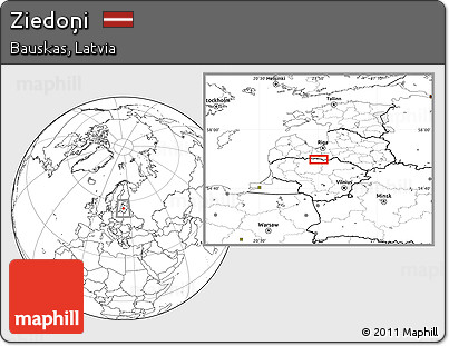 Blank Location Map of Ziedoņi