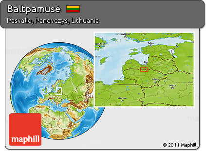 Physical Location Map of Baltpamusė