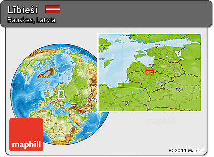 Physical Location Map of Lībieši