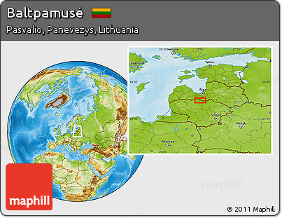 Physical Location Map of Baltpamusė