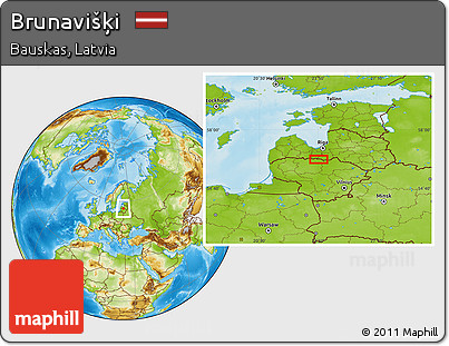 Physical Location Map of Brunavišķi