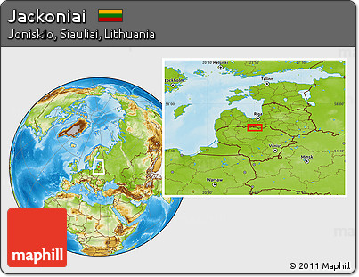 Physical Location Map of Jackoniai