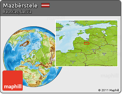 Physical Location Map of Mazbērstele