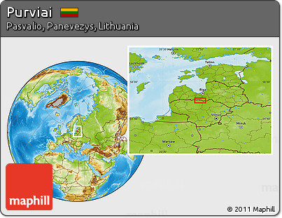 Physical Location Map of Purviai