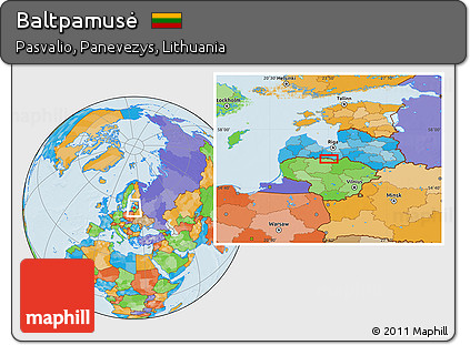 Political Location Map of Baltpamusė