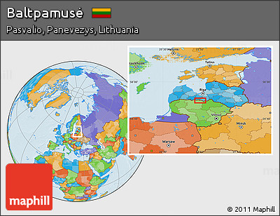 Political Location Map of Baltpamusė