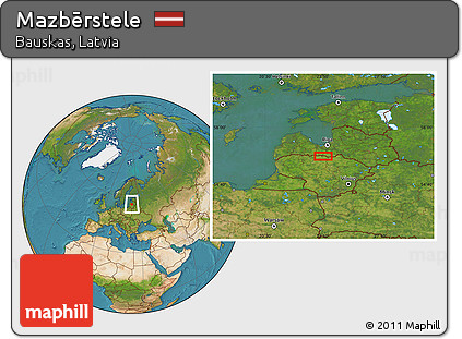 Satellite Location Map of Mazbērstele