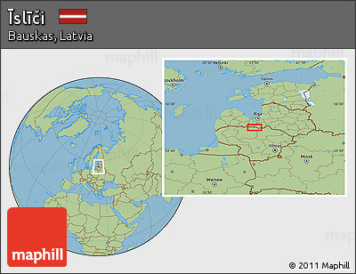 Savanna Style Location Map of Īslīči
