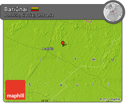Physical Map of Bariūnai