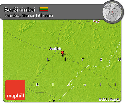 Physical Map of Beržininkai