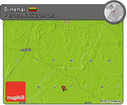 Physical Map of Binėnai