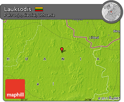 Physical Map of Lauksodis