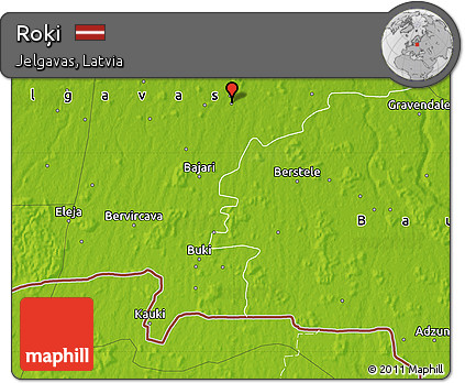 Physical Map of Roķi